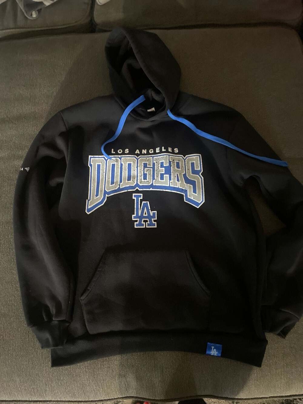 Los Angeles Dodgers Graphic Pullover Hoodie with Bank of America Sleeve Logo